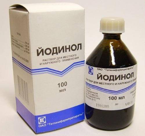 Лекарственное средство йодинол - состав, применение при стоматите и ангине, полоскание горла раствором