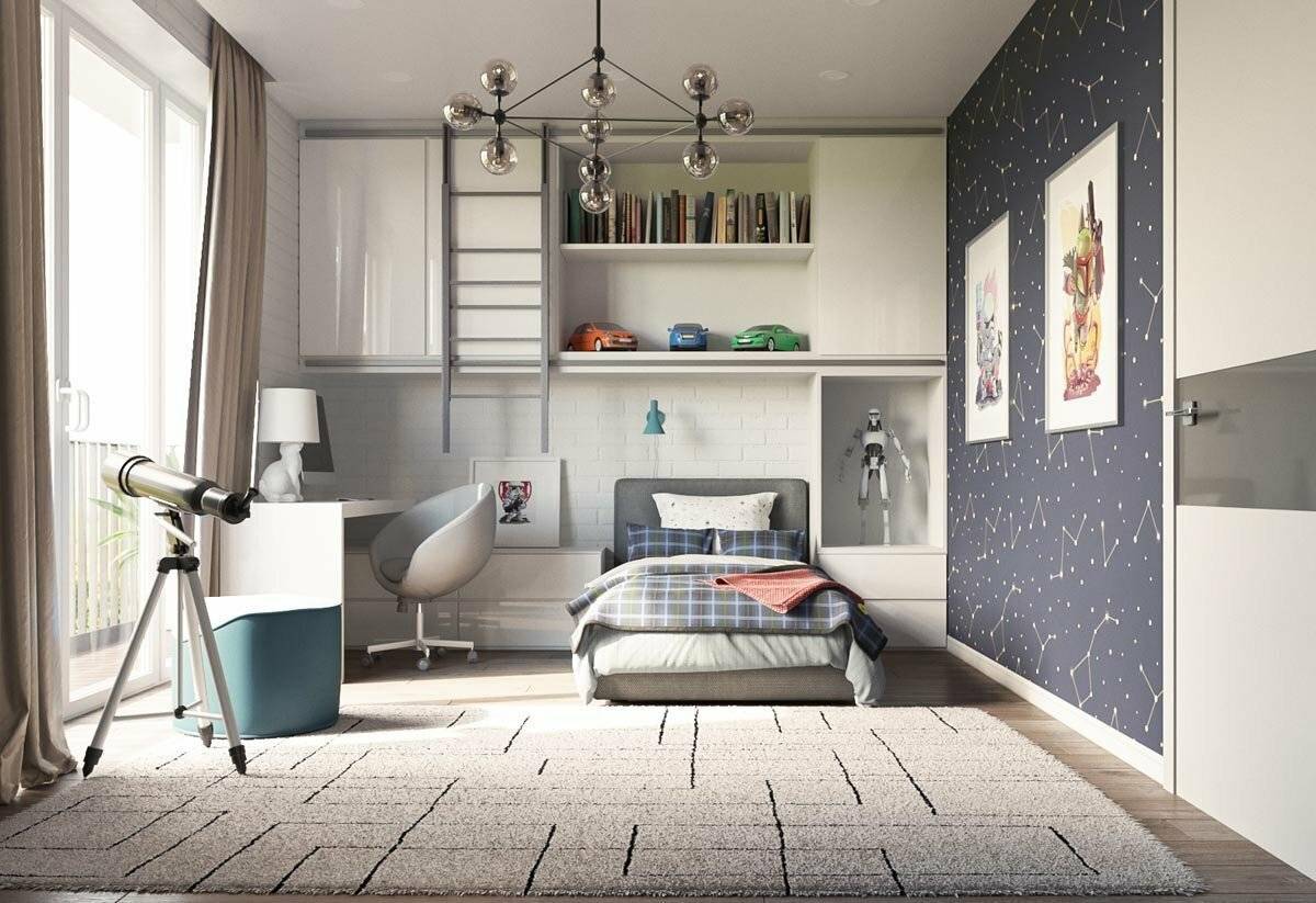 Комната для подростка-мальчика: 72 идеи интерьера спальни в современном стиле | salon