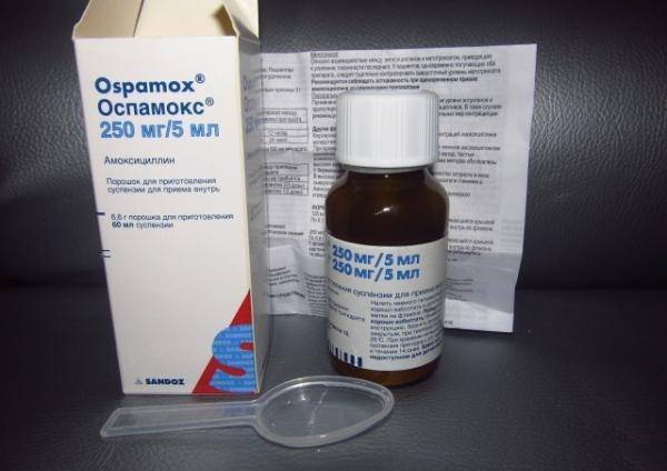 Суспензия для детей Оспамокс (125 и 250 мг): инструкция по применению и аналоги препарата
