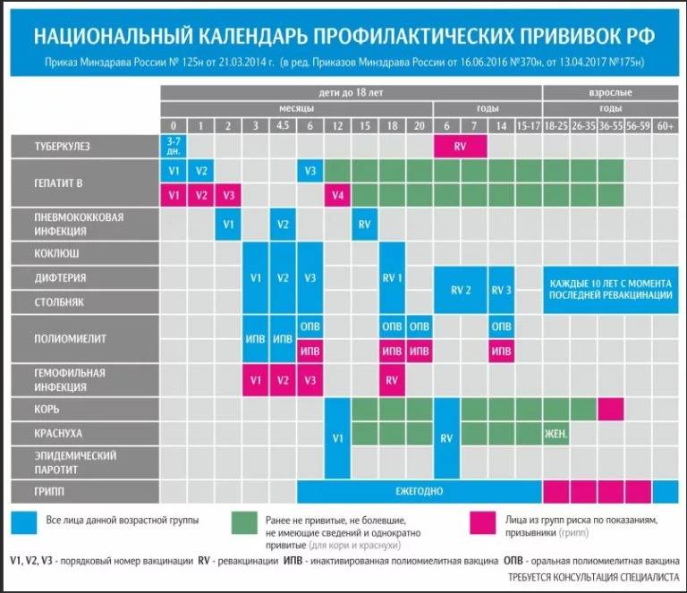 График вакцинации от полиомиелита россия - прививки