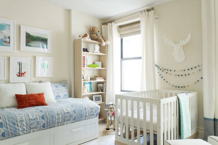 Дизайн детской комнаты для новорожденной девочки или мальчика: выбор обоев, мебели и украшений