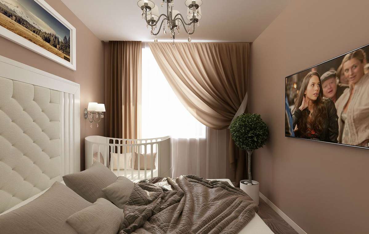 Спальня с детской кроваткой — фото примеры и рекомендации оформления