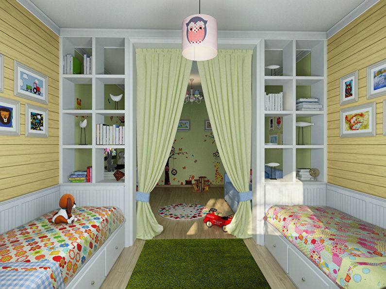 Дизайн детской комнаты для разнополых детей — лучшие фото идеи интерьера