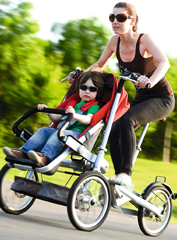 Коляска велосипед-трансформер: обзор детской модели для ребенка и взрослой – для мамы