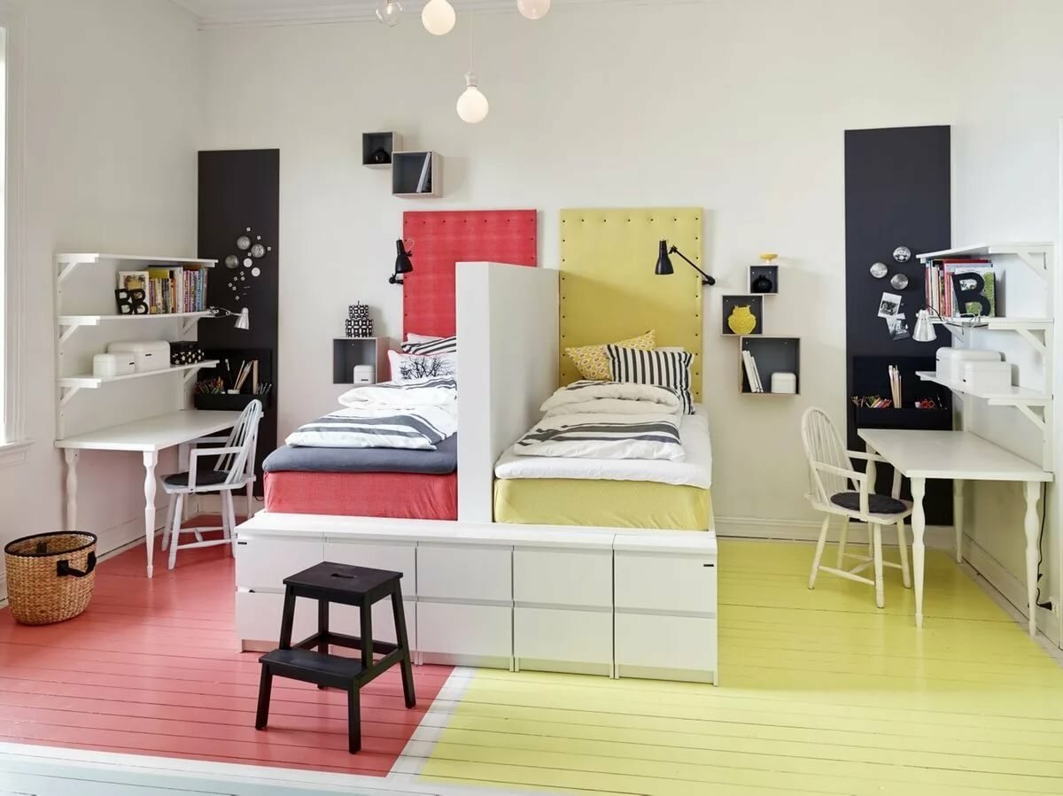 Дизайн интерьера комнаты для двух подростков: проекты спальни для девочек, мальчиков и разнополых детей