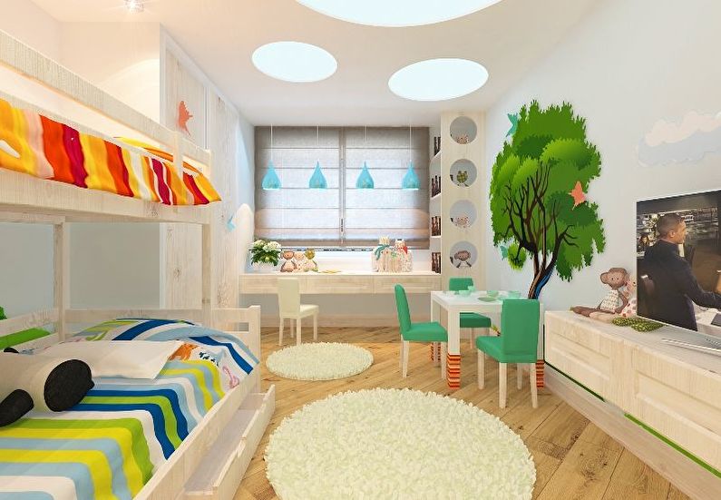 Дизайн детской комнаты для двоих детей - 30 фото идей