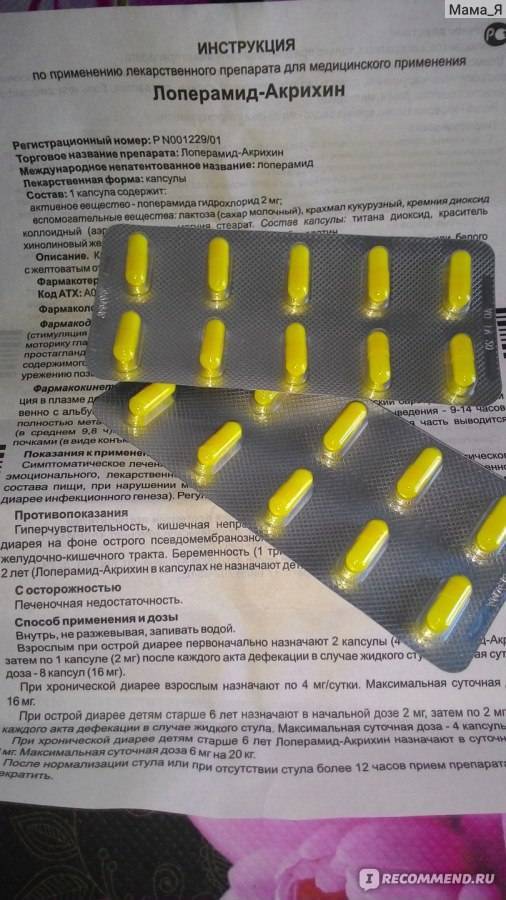 Лоперамид инструкция по применению  (таблетки 2 мг)