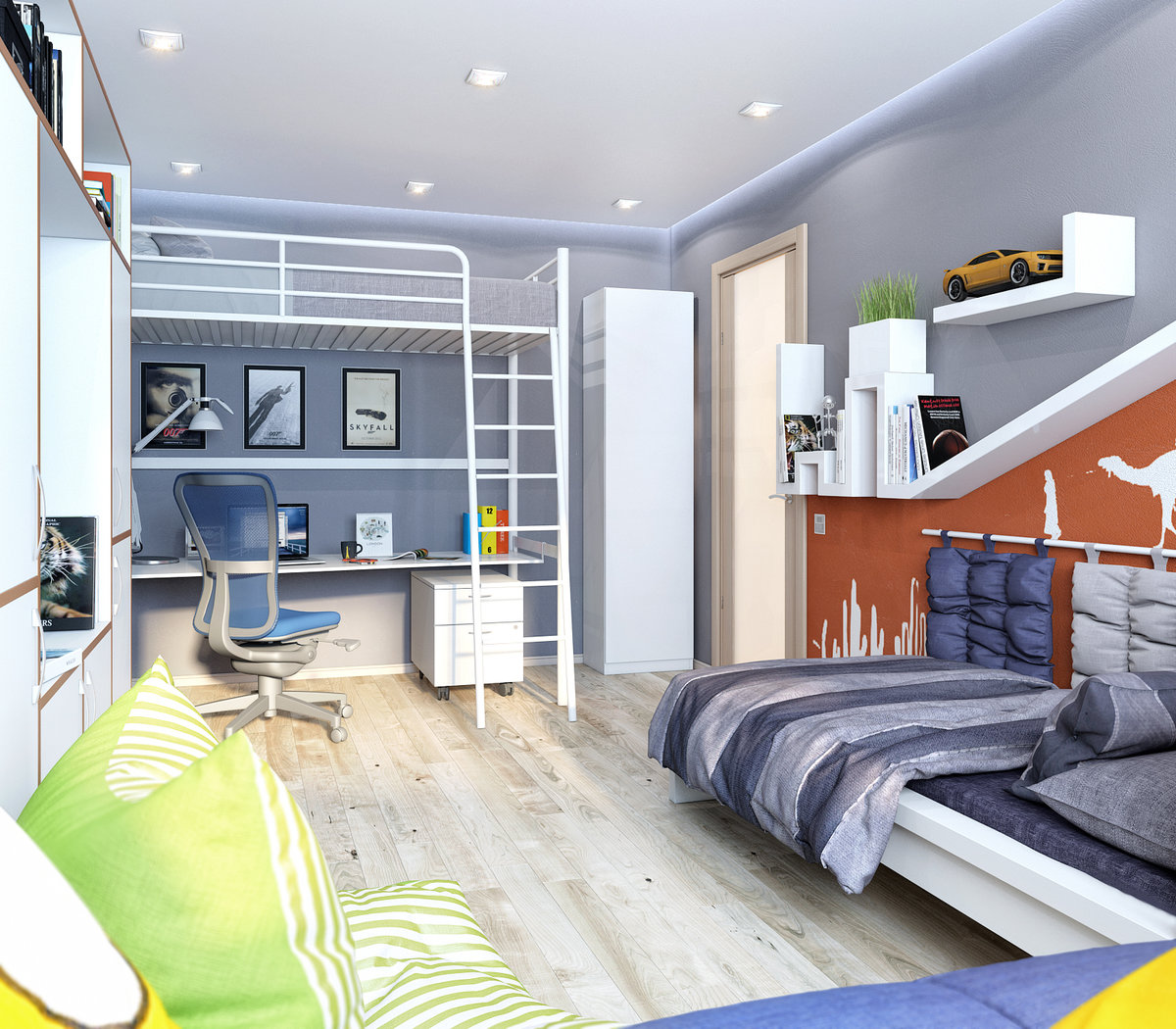 Дизайн комнаты 10 кв м для подростка – девочки, мальчика или двоих детей: фото интерьера и планировка