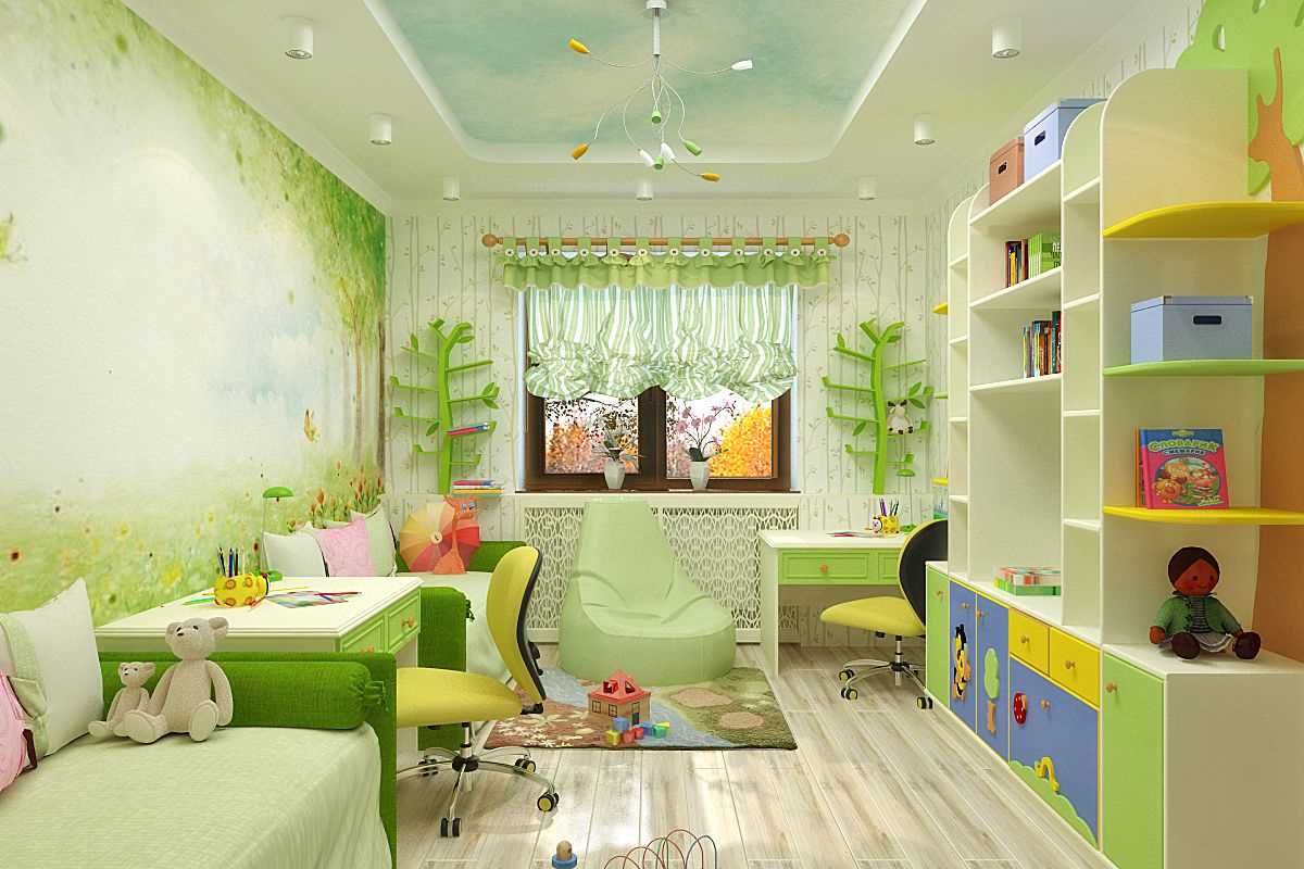 Дизайн узкой детской комнаты: 50 фото примеров интерьера
