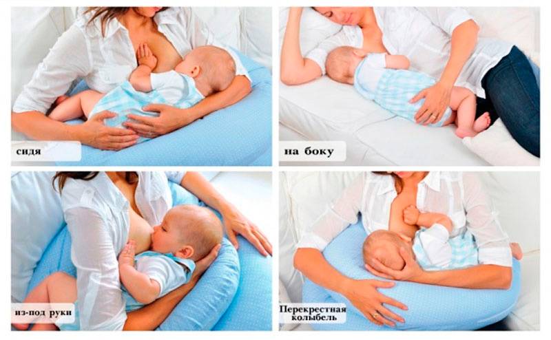 Основные позы для кормления грудью новорожденного ребенка