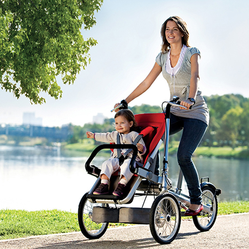 Велосипед с коляской: взрослый вариант для мамы и ребенка, трансформер с детской коляской спереди, продукция lexus